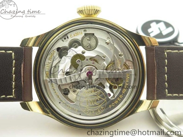 MIROTIME 0405 Big Pilot IW501005 Real Bronze ZF 1:1 Best Edition Black Dial on Brown Leather Strap A Sleek 7192